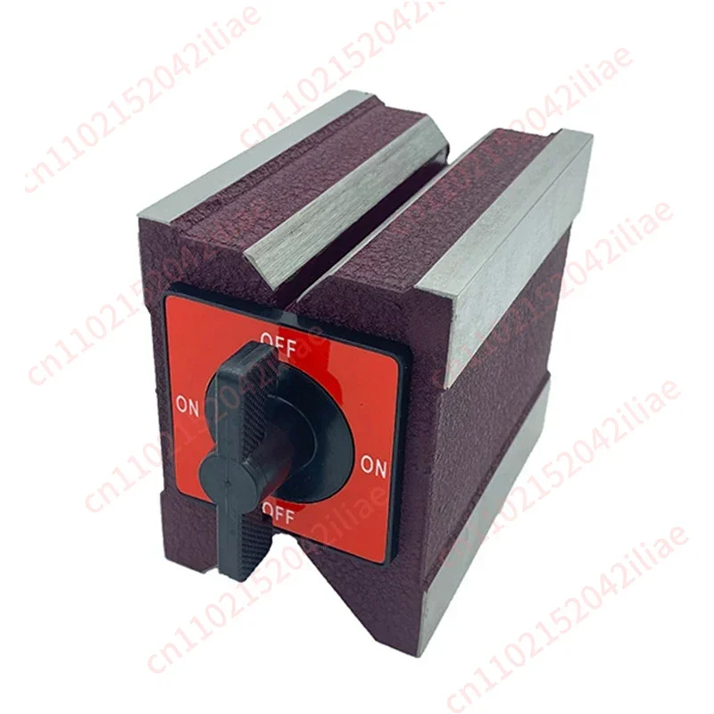 Switched magnetic base Strong magnetic wire cutting fixed base Magnetic table base Magnet V-shaped iron triangle table