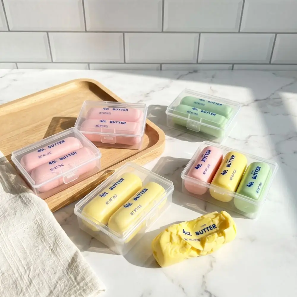 Creative Wax Coating Butter Stick Squishy Sound Crispy Sensory Fidget Crunchy Butter Stick Pinch 8cm Butter Bar Children Gifts