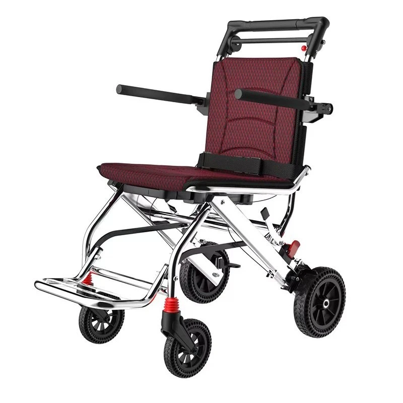 Simple Folding Wheelchair Aircraft Senior Travel Portable Push Can Sit Children Older Children