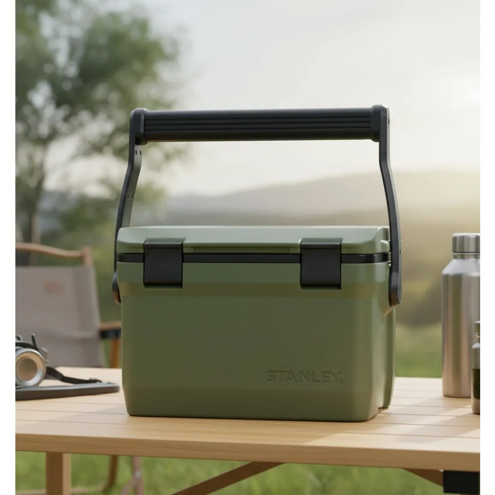 

Portable 7qt Outdoor Cooler with Double Insulation, Leak-Proof Design for Camping & Picnics