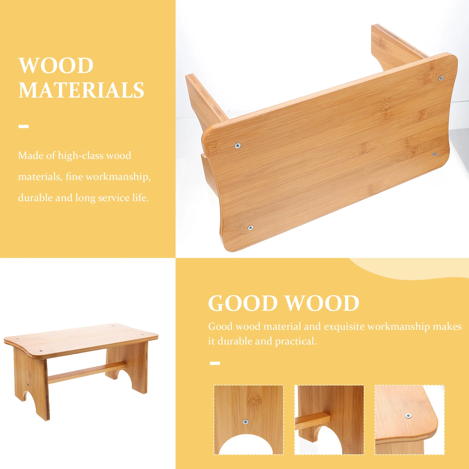 나무 발 받침대 미끄럼 방지 소형 발판 사무실 가정용 소파 발 지지 도구 허리 통증 완화 야외용