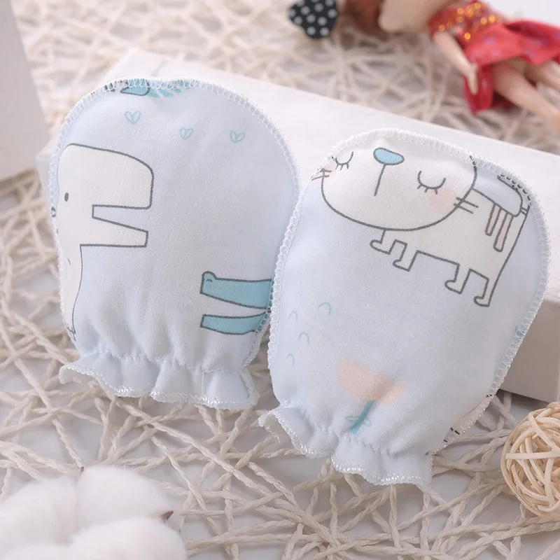 10 Pairs/Lot Baby Gloves Newborn Cotton Floral Cartoon Cute Resuable Hospital 0-3 Months Unisex Baby Girl Boy Mittens