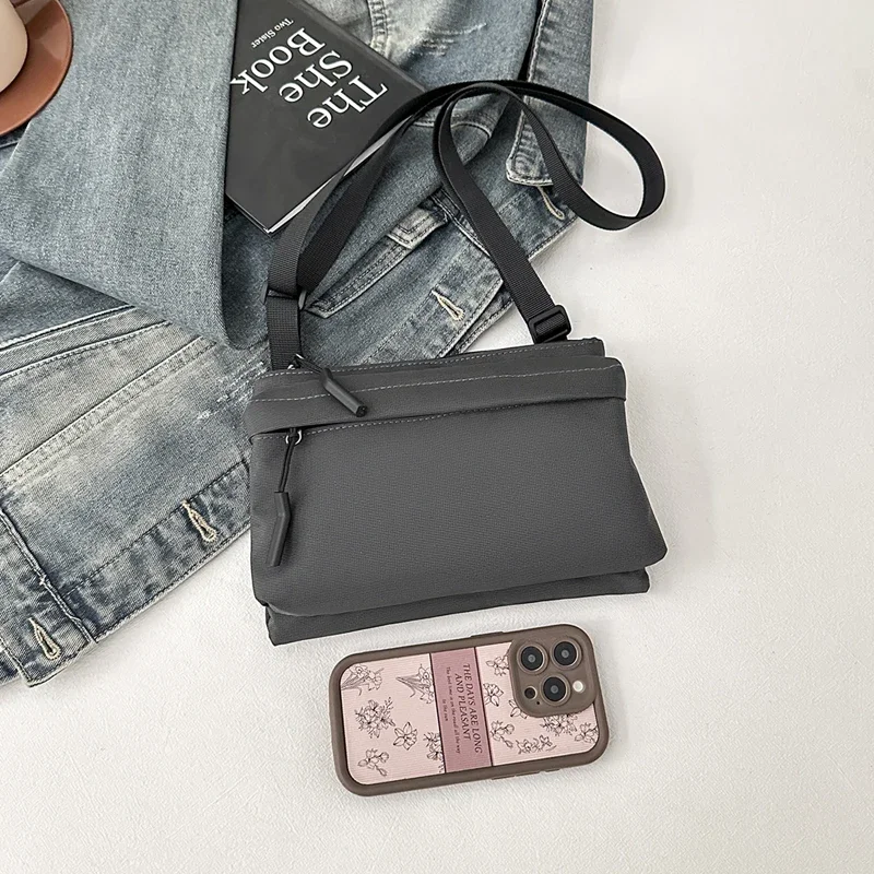 Fashion Leisure Nylon Shoulder Bag Solid Color Waterproof Cross-body Unisex Messenger bags for Men And Women Мужская сумка bolso