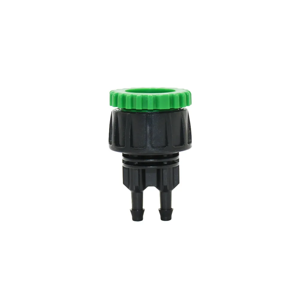 1/2 3/4 Thread To 4/7 8/11 1/2 Garden Hose Barb Connector Water Splitter Fitting With Lock Nut Drip Irrigation System Adapter