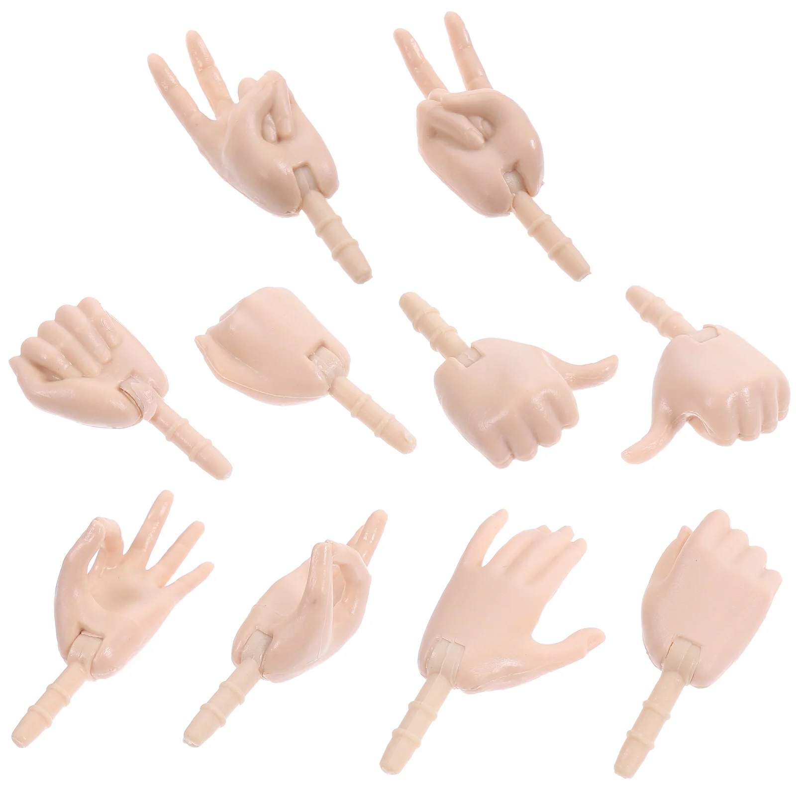 

10 Pcs 22 Joints Hand Set Accessories Barbeie Hands Weird Toys Kids DIY Supplies Parts Accessory Handmade Craft Small