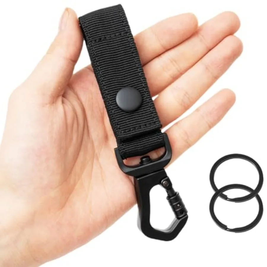 

Duty Belt Key Holder, Heavy Duty Molle Key Holder with Key Rings, Tactical Duty Belt Accessories Belt Clip Keychain