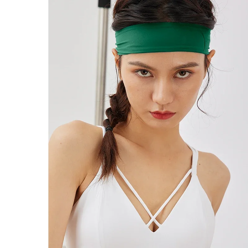 Fashion Yoga elastic headband Sports Yoga fitness high elastic sweat absorption headband solid color sports running headband