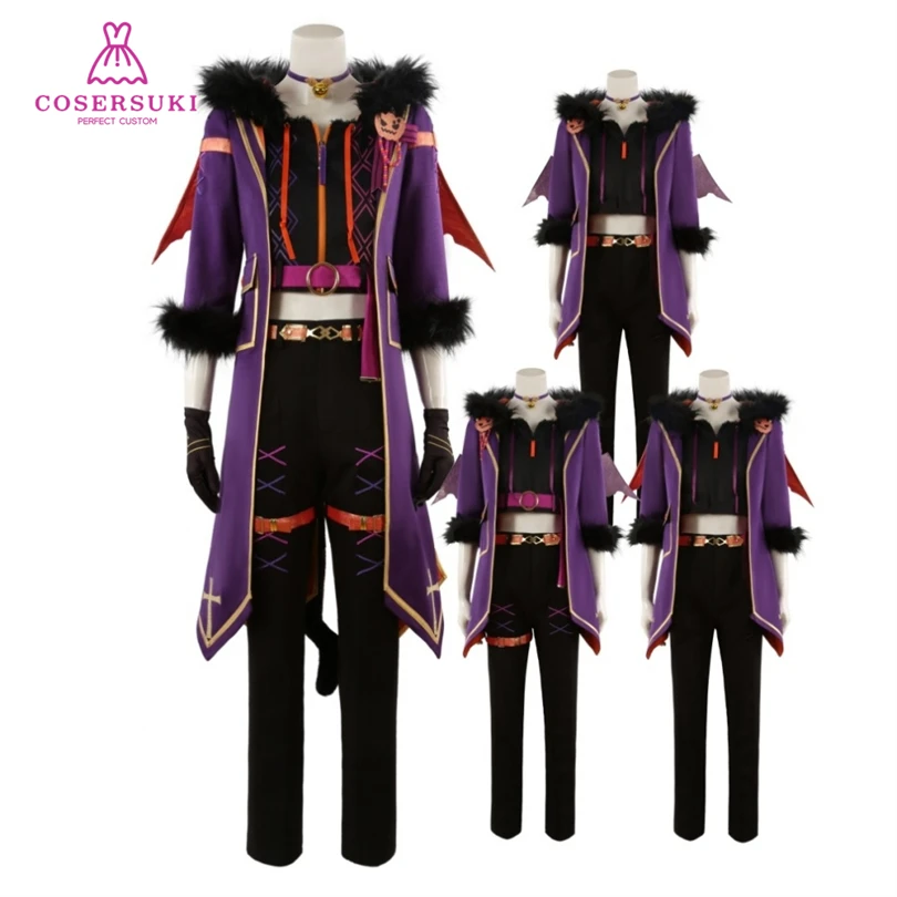 Ensemble Stars Black Cat Makoto Yuuki Mao Isara Subaru Akehoshi Hokuto Hidaka Cosplay Costume Halloween Carnival Con Outfit