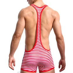 Sexy Men Undershirt Wrestling Singlet Men Boxer Short Jumpsuit Underwear One-Piece Bodysuits Tank