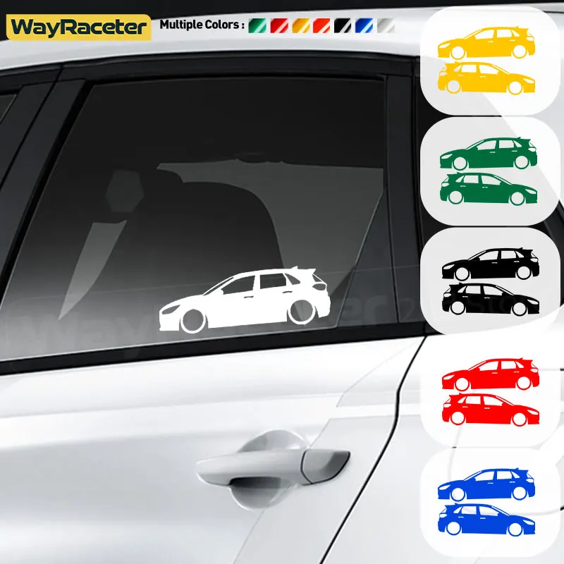 2 Pcs Reflective Window Sticker Body Fender Creative Graphics Vinyl Decal For Hyundai i30 i30N N Line Hatchback Estate PD