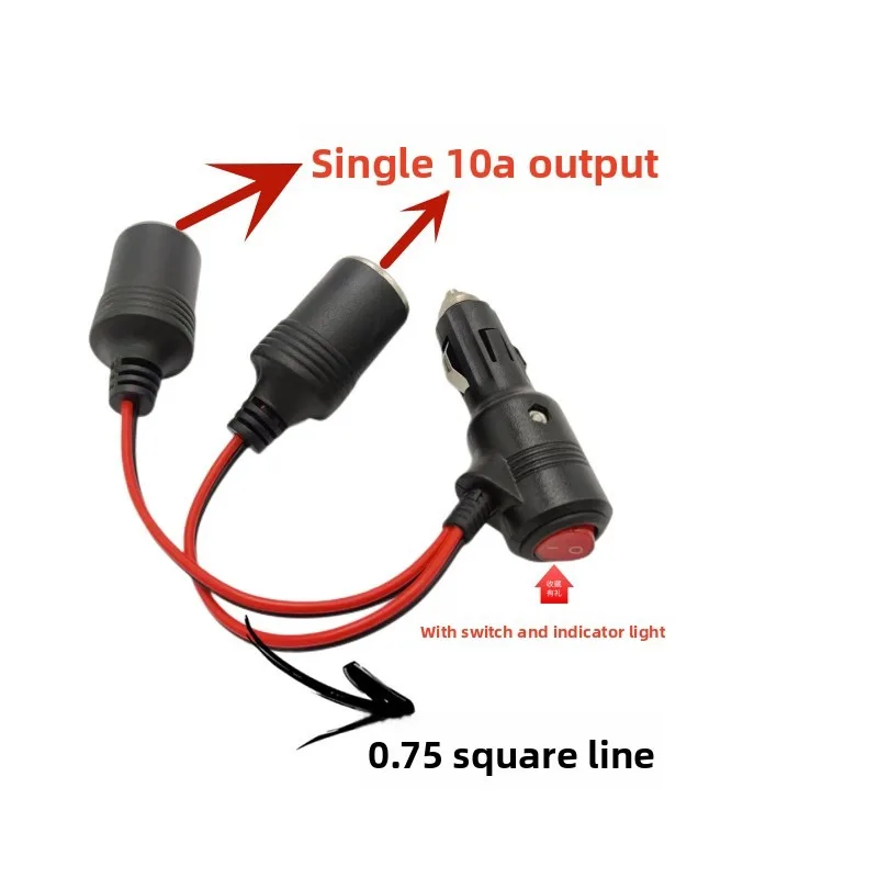 سيارة ولاعة السجائر 12-24 فولت الفاصل محول 1 ذكر إلى 2 أنثى مآخذ Y الفاصل مع تشغيل إيقاف التبديل 20 سنتيمتر العالمي جديد 2025 #6