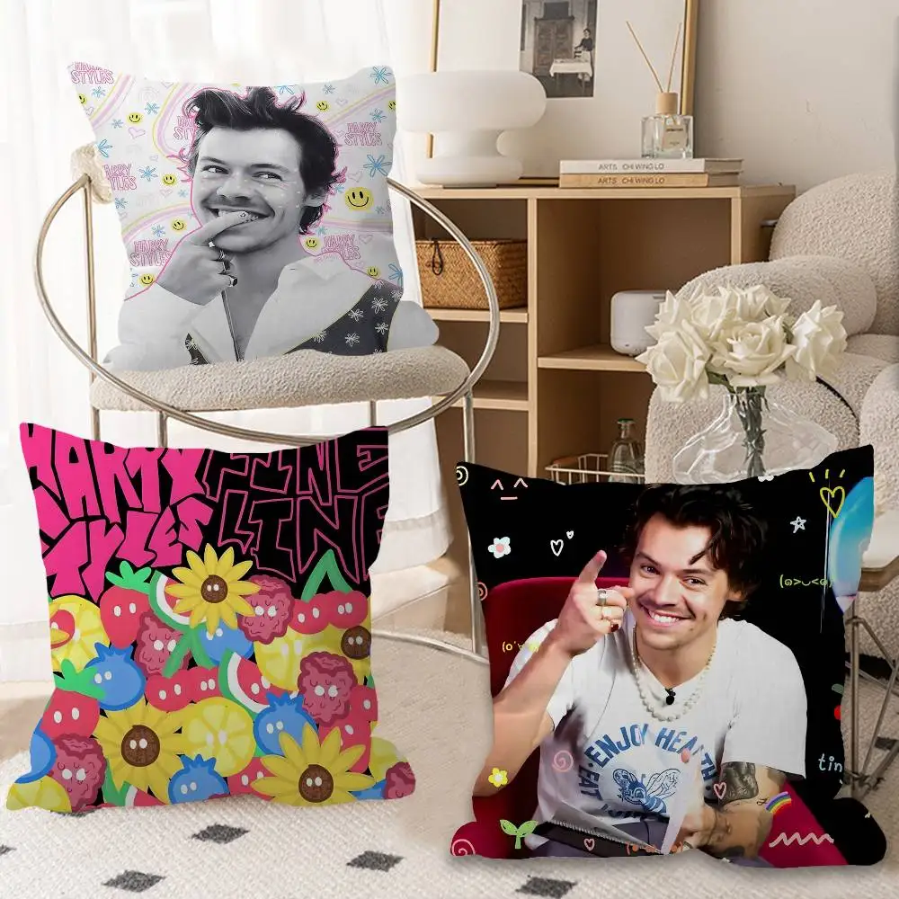 H-Harrys Music S-Styles Pillow Anime Pillow Sofa Bed Head Pillow Cover Cushion Cover 45x45 cm Fashion