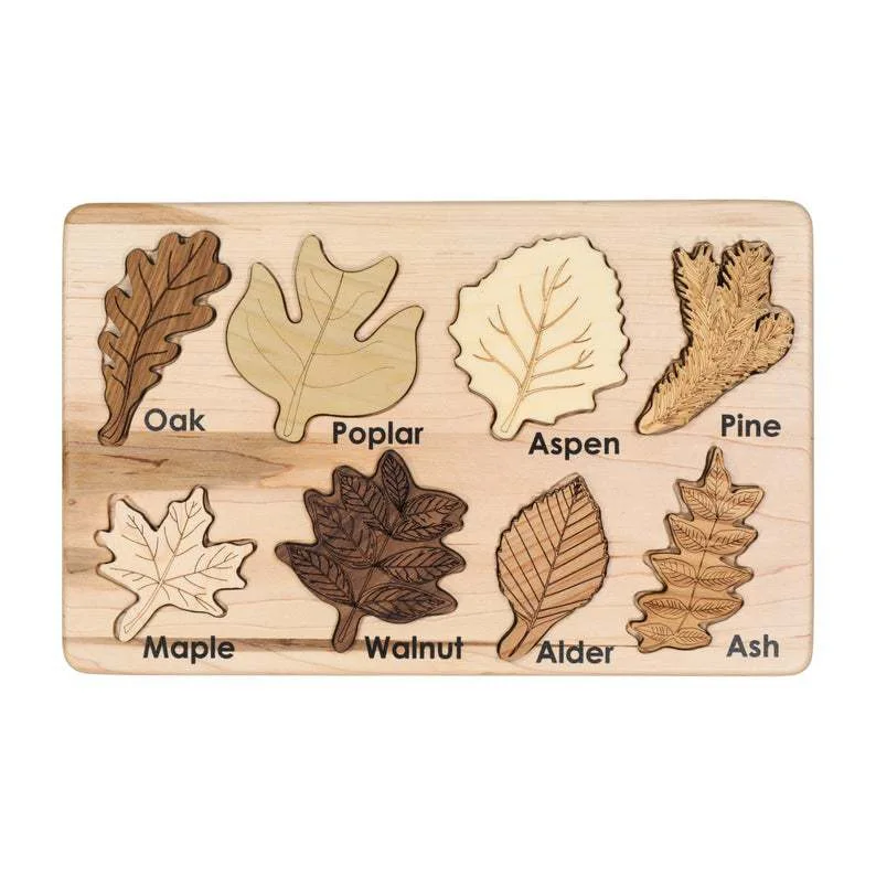 

New Wooden Creative Leaf Puzzle Montessori Puzzle Amazon Popular Leisure and Entertainment Small Toys