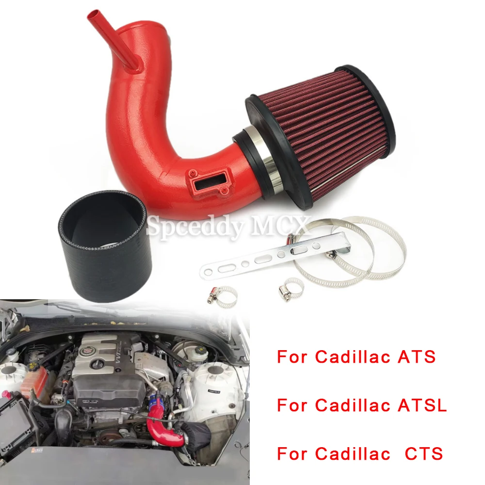new High Flow Air Filter Cold Air Intake Kit For Cadillac ATS ATSL CTS Honda Accord 8gen Toyota Corolla Red Aluminum Pipe Kit