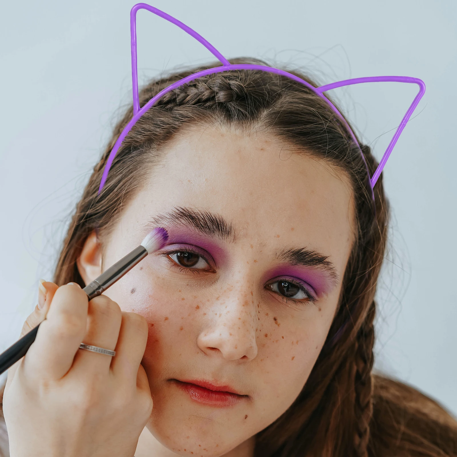 

24pcs Ear Headband Plastic Hair Accessories 12 Colors Cat Costume Accessories Women Teens Party Cosplay Halloween