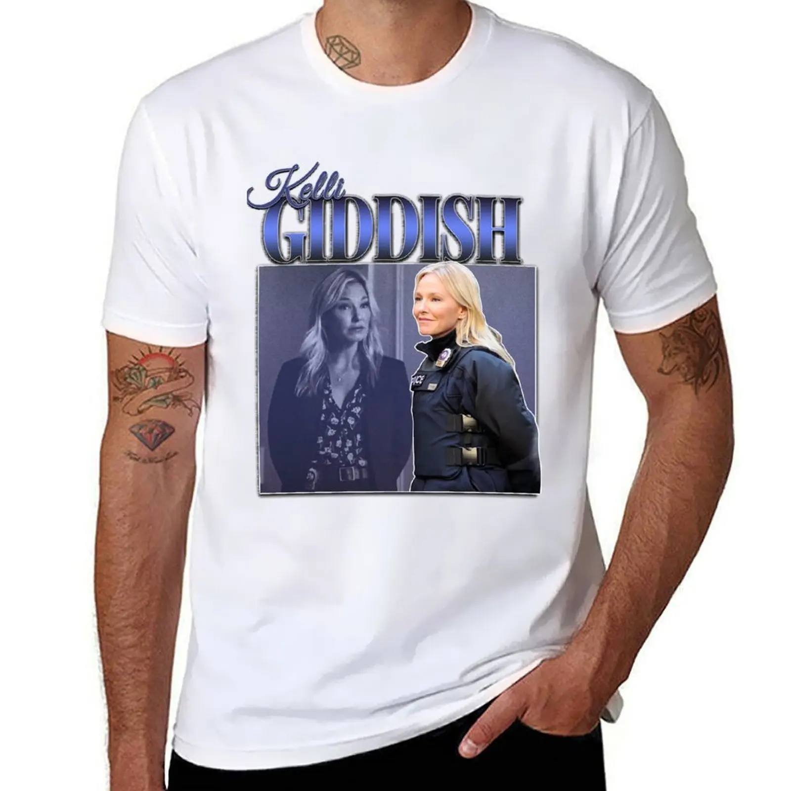 Kelli Giddish Amanda Rollins Vintage 90s inspirado homenaje Camiseta de algodón Camiseta 100% anime camiseta