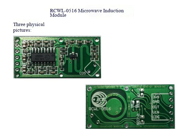 RCWL-0516 Mikrowellen-Radarsensor-Schaltmodul, Sensor-Modul für den menschlichen Körper, intelligenter Sensor-Detektor – Detail 4