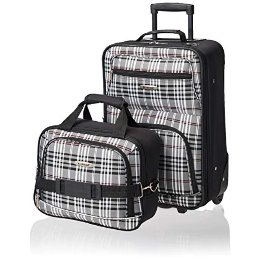 

Fashion Softside Luggage Set, Expandable, 14" Tote/19" Upright