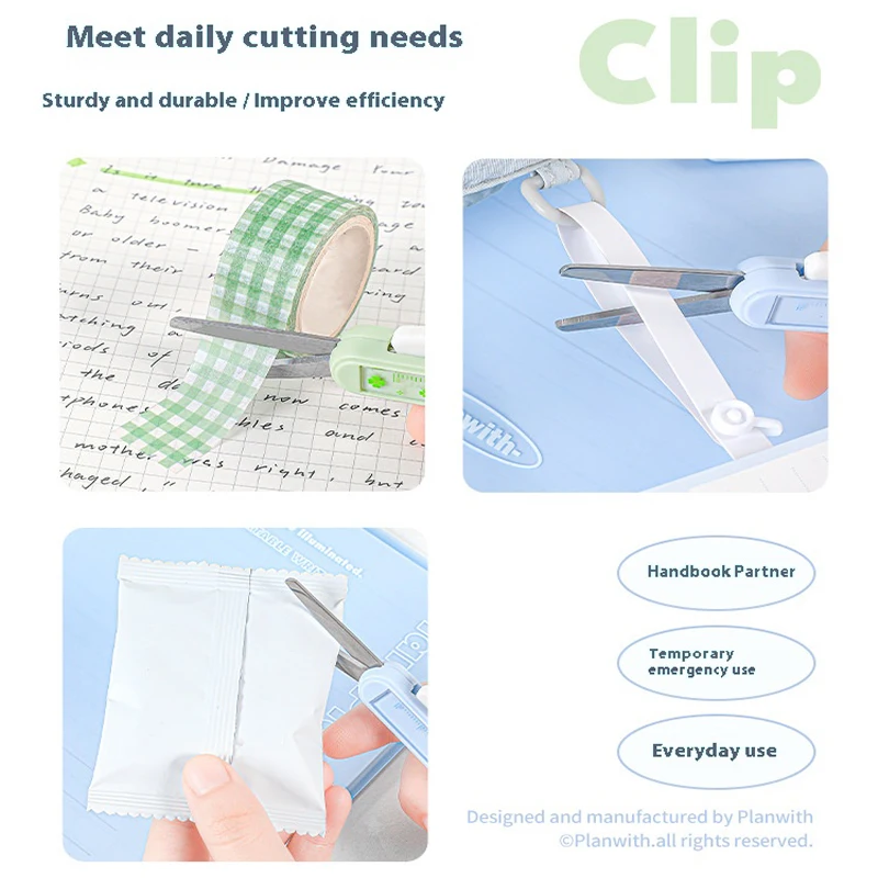 Многофункциональная линейка PLANWITH, резак для рукоделия в форме ручки, маленькая линейка, ножницы, универсальные эффективные инструменты для ведения журналов студентов