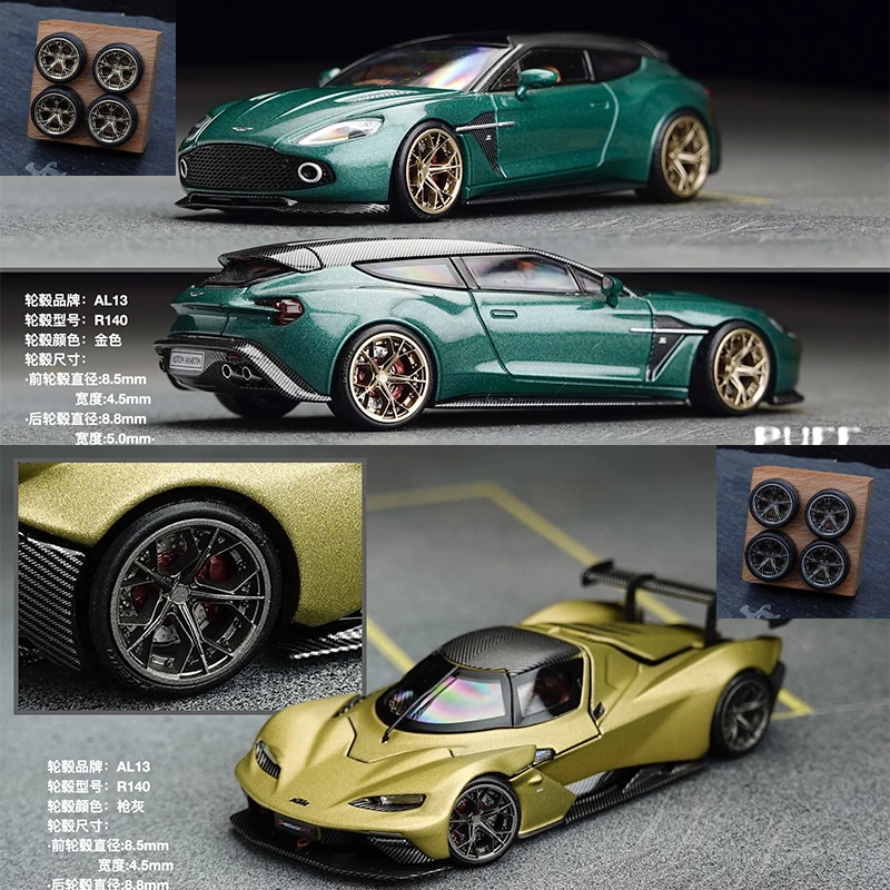 

Колеса PuffStudio_1/64 в модифицированном стиле, AL13-R140-8.5/8.8мм, с вставной втулкой, подходят для моделей автомобилей 1:64, аксессуары