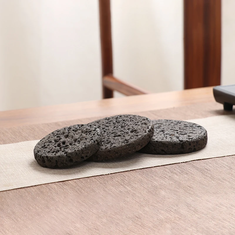 Tee Tasse Matte Teekanne Pad Naturstein Absorbieren Wasser Wärme Langlebig Teegeschirr Hause Dekoration Kung Fu TeaSet Zeremonie Tisch Zubehör – Detail 3