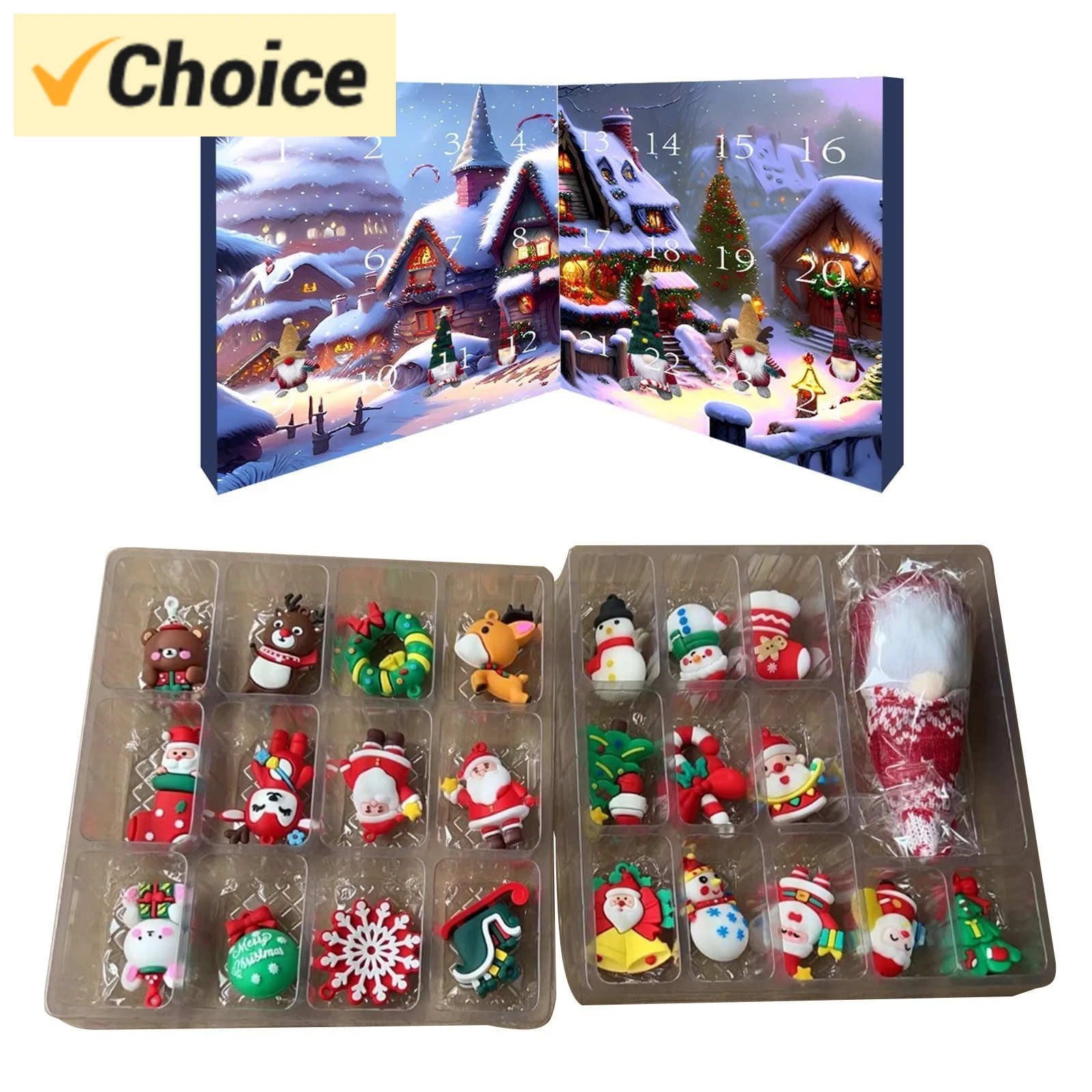

24PC Holiday Gnome Countdown Calendars, Countdown Holiday Party Toys 2024 Fashion Decoration