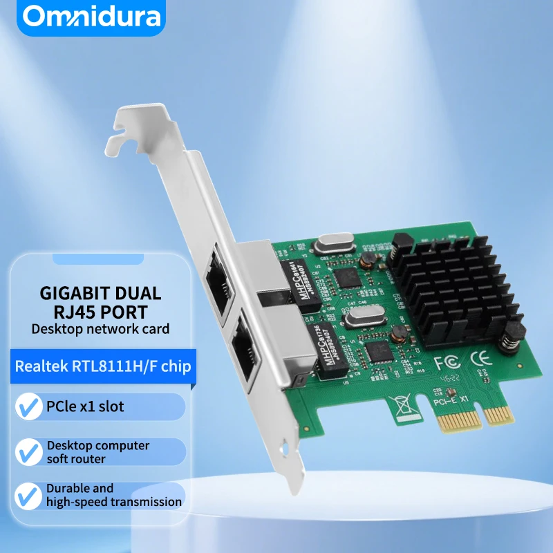 2-портовая сетевая карта Gigabit Ethernet, высокоскоростной четырехпортовый сетевой адаптер PCIe x1 с RJ45 LAN, 10/100/1000 Мбит/с для настольных ПК 2-портовая сетевая карта Gigabit Ethernet, высокоскоростной четырехпортовый сетевой адаптер PCIe x1 с RJ45 LAN, 10/100/1000 Мбит/с для настольных ПК