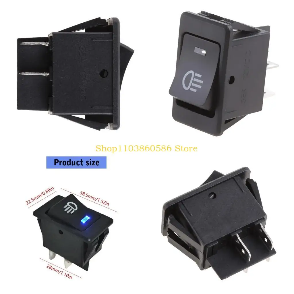 242A Auto Car Fog Lights Switch Replacement 4 Pin On-Off Button Switch for Car Boat
