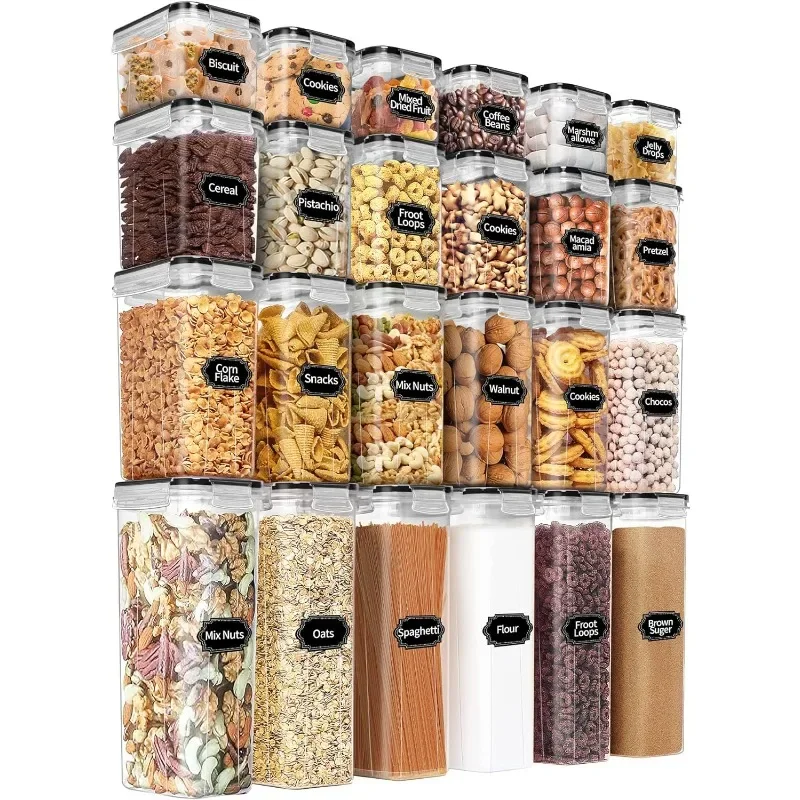 

Airtight Food Storage Containers Set with Lids - 24 PCS, BPA Free Kitchen and Pantry Organization, Plastic Leak-proof Canisters