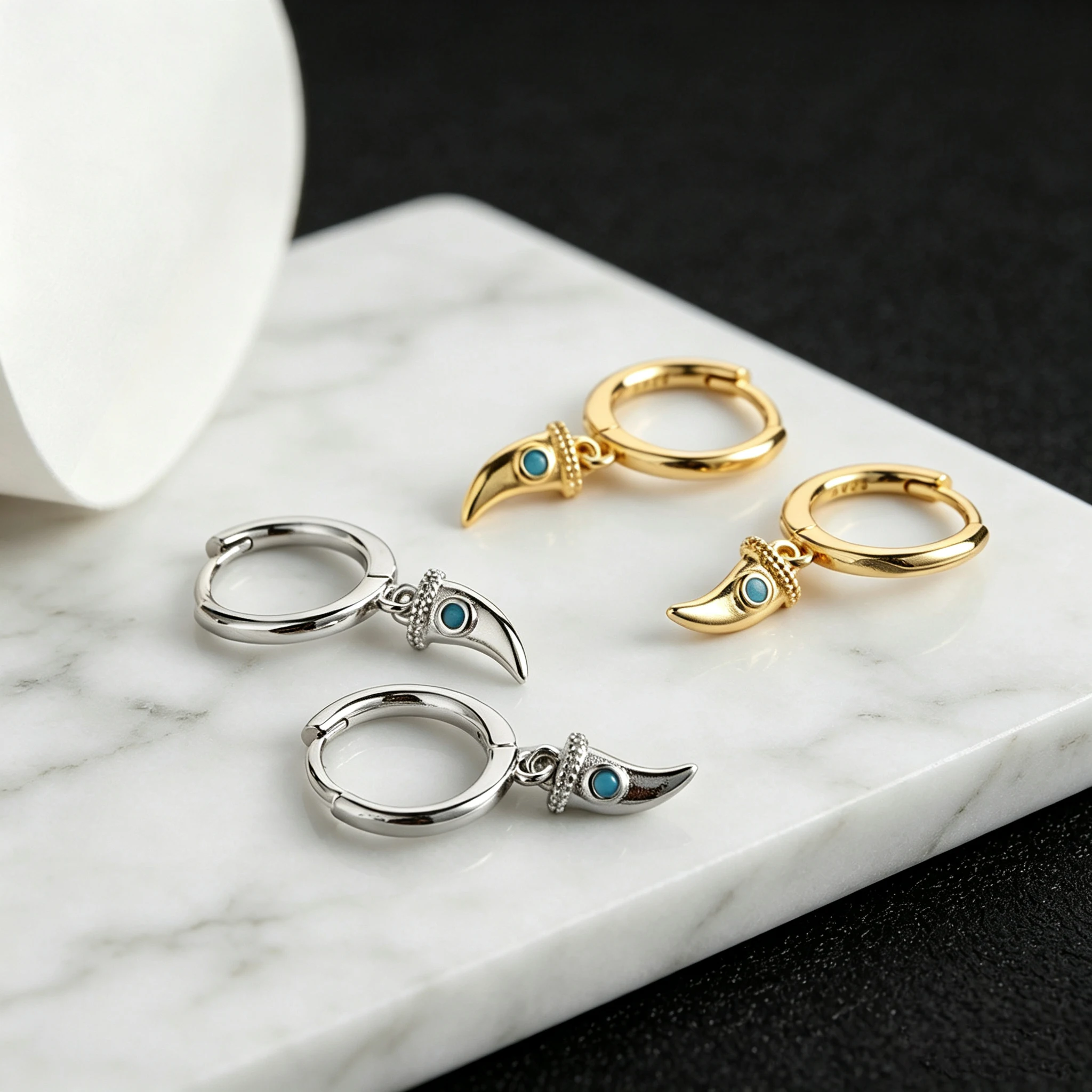 New 14K Gold Plated Dangle Earring Bohemian Style Small Chili Fashion Jewelry Inlay Turquoise Daily Accessories Festival Gift