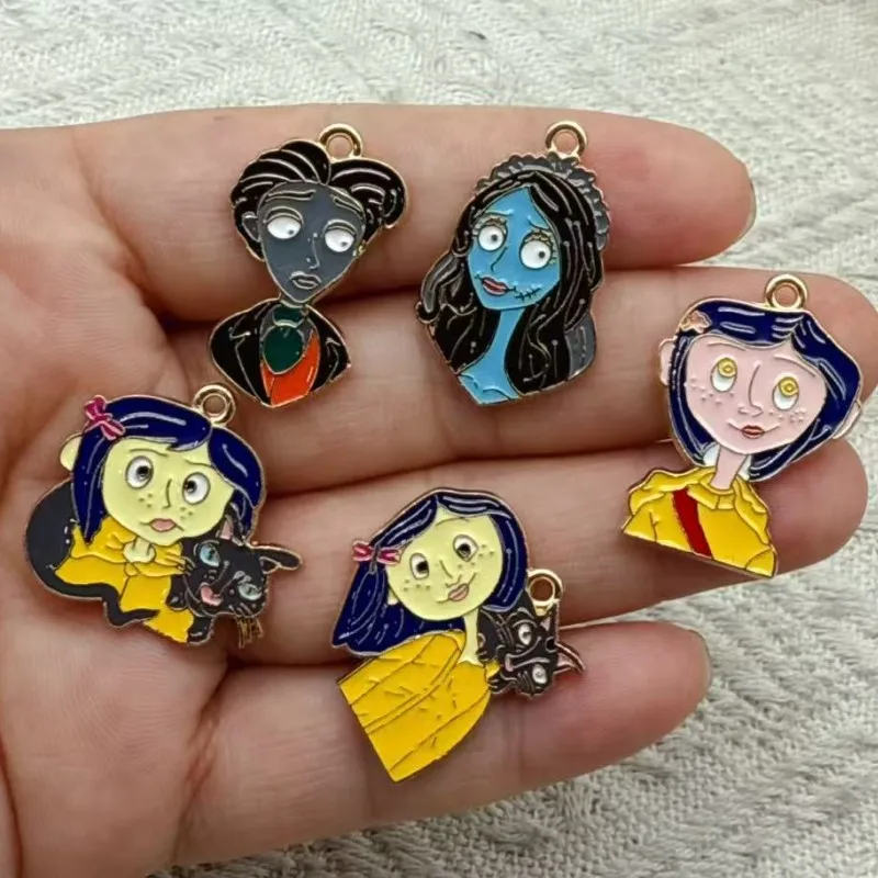 10pcs Enamel Cartoon Haunted Halloween Ghost Charm DIY Jewelry Making Fashion Earring Necklace Bracelet Kids Pendants Accessorie