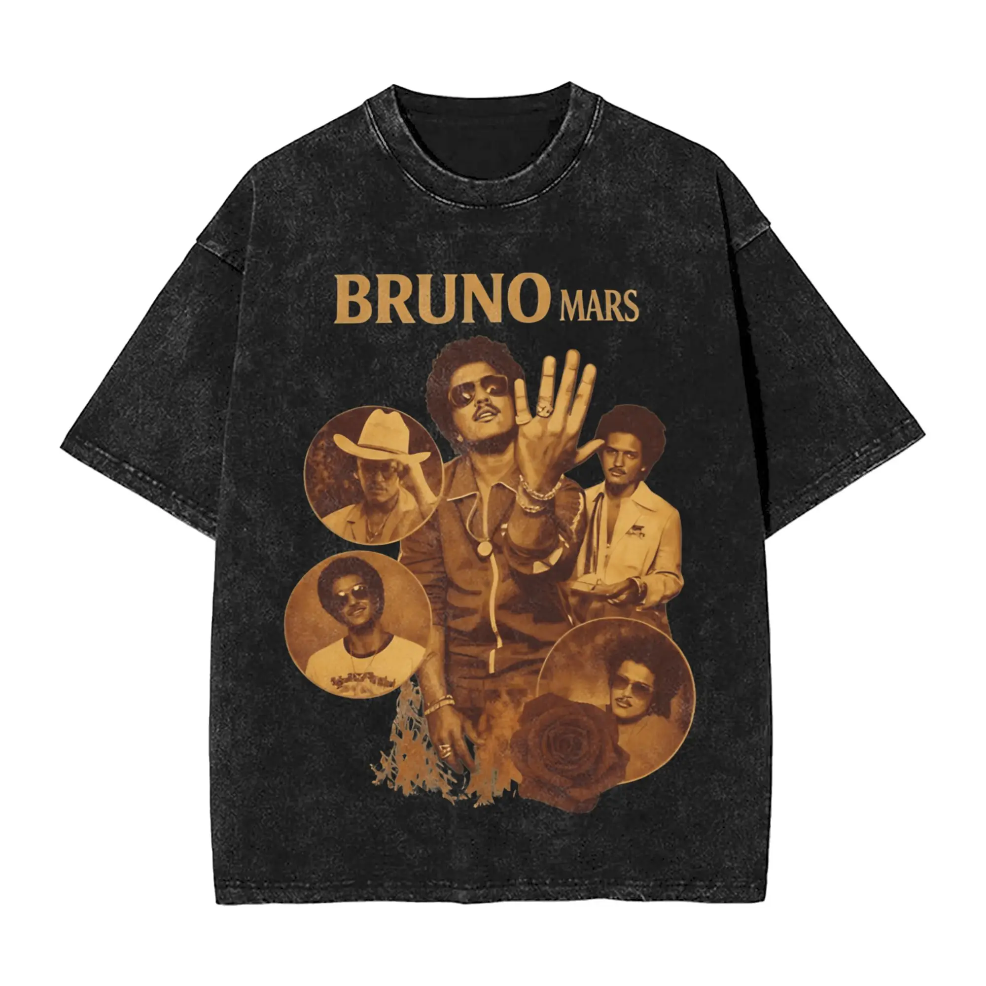

Футболки Bruno Mars The Romantic Tour 2026, мужские забавные футболки из 100% хлопка, футболки с круглым вырезом и короткими рукавами, идея подарка, одежда