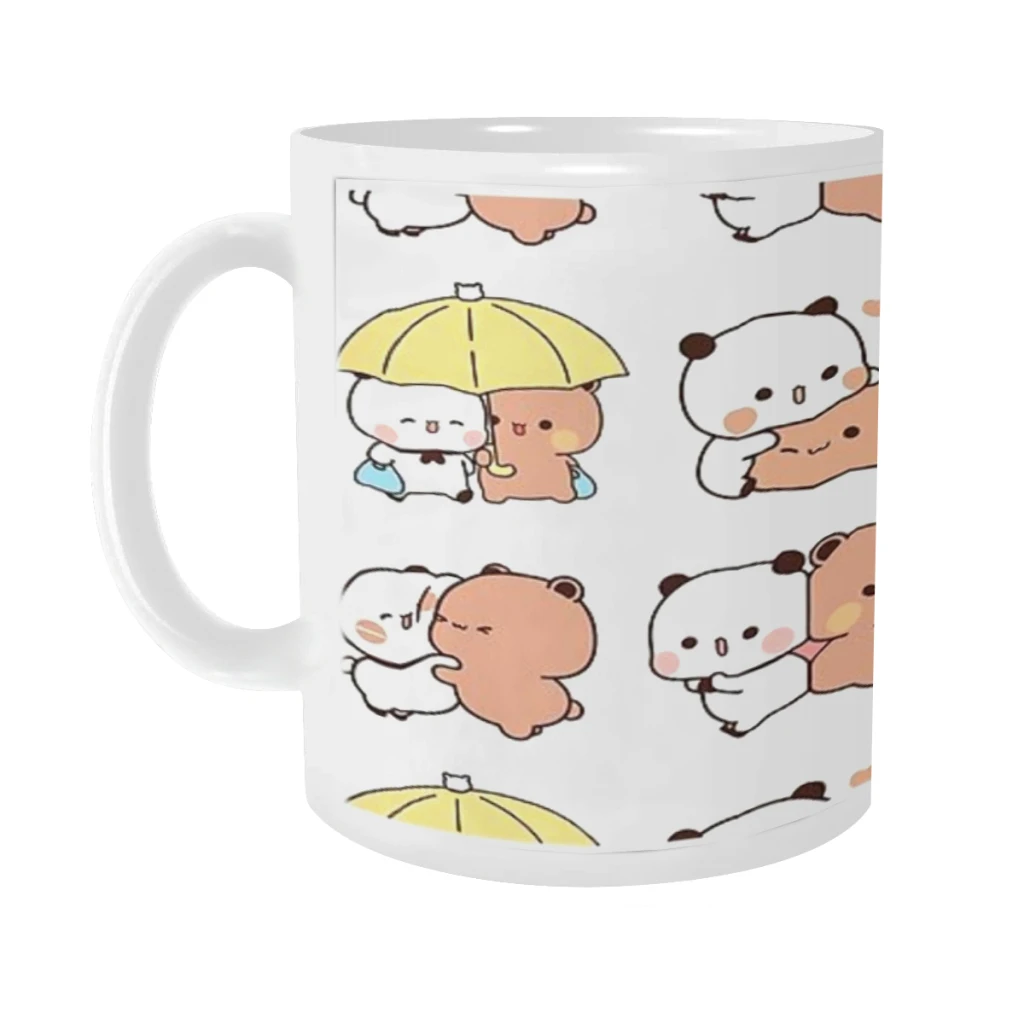 

Bubu Dudu bear and panda Ceramics Coffee Mugs Tea Cup Milk Cups Gifts Drinkware Coffeeware