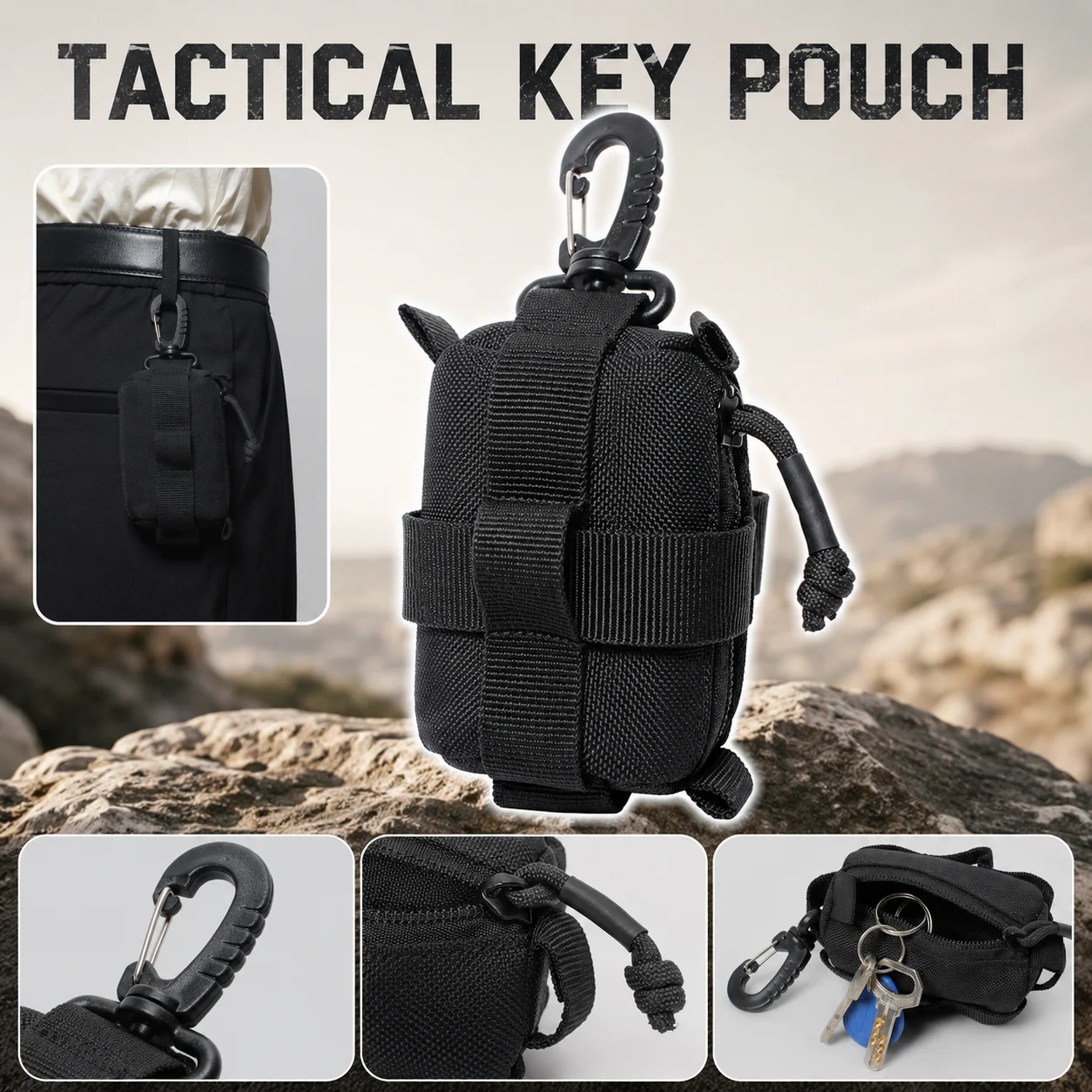 Edc Carry Bag For Men - Bolsa Táctica EDC con Cierre, Organizador