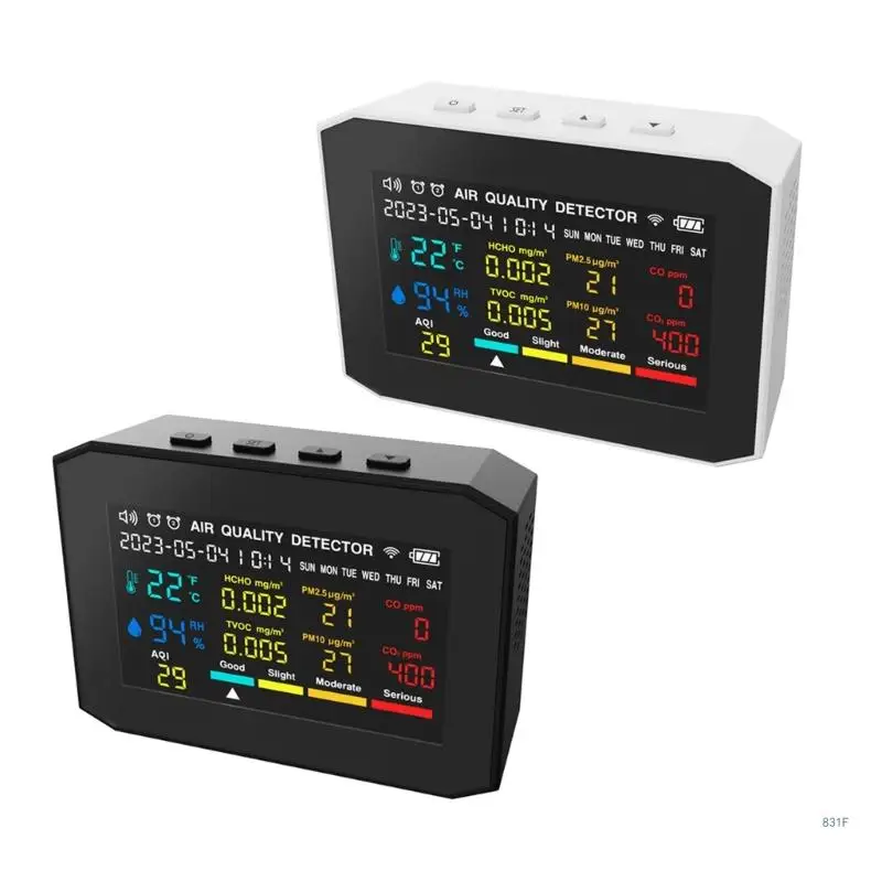 

Multifunctional Indoor Air Quality Monitors with Temperature and Humidity Measurement CO2 PM2.5 Formaldehyde TVOC CO