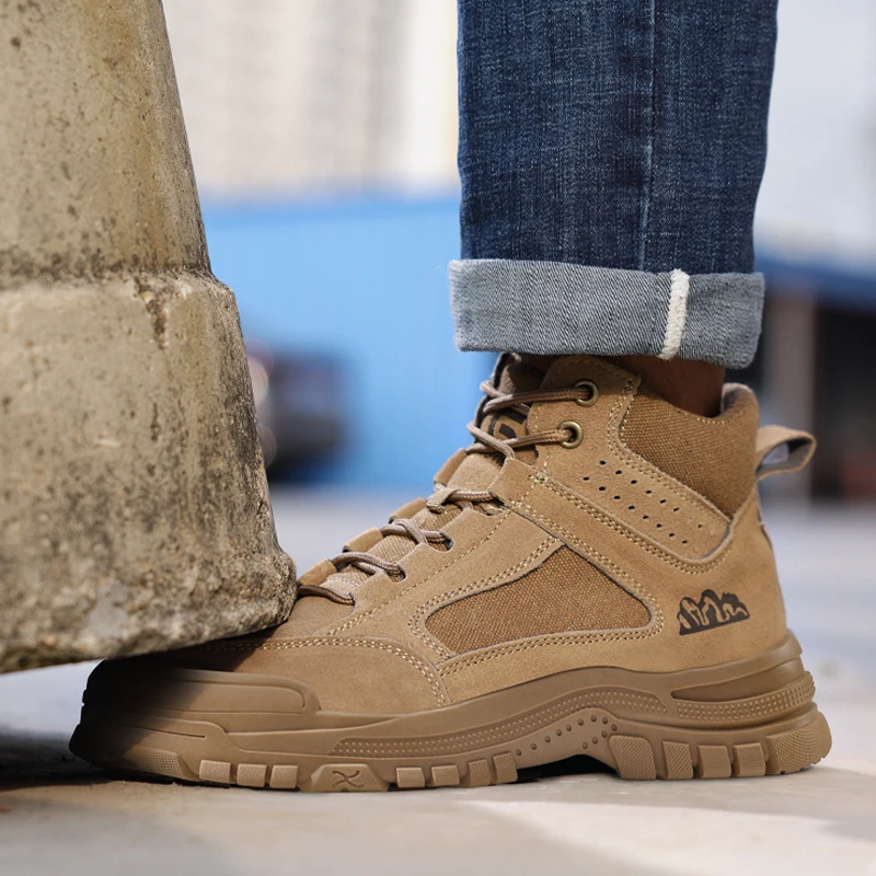 Work Sneakers Steel Toe Shoes Men Safety Shoes Puncture-Proof Work Shoes Boots Indestructible Footwear Security