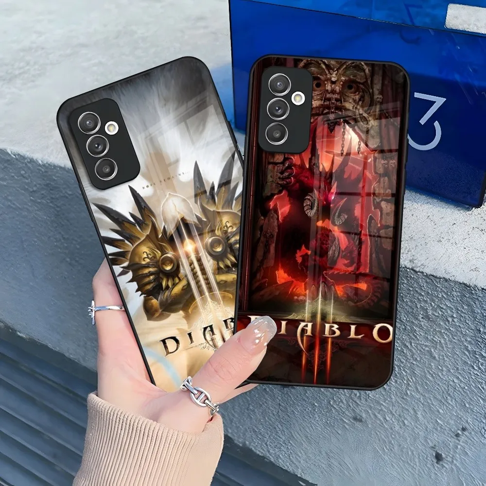 Custodia per telefono Diablo Hot Game per Samsung Galaxy S24 S23 S22 S21 S20 A24 A34 A54 A53 Note20 M54 Fe Ultra Plus Glass