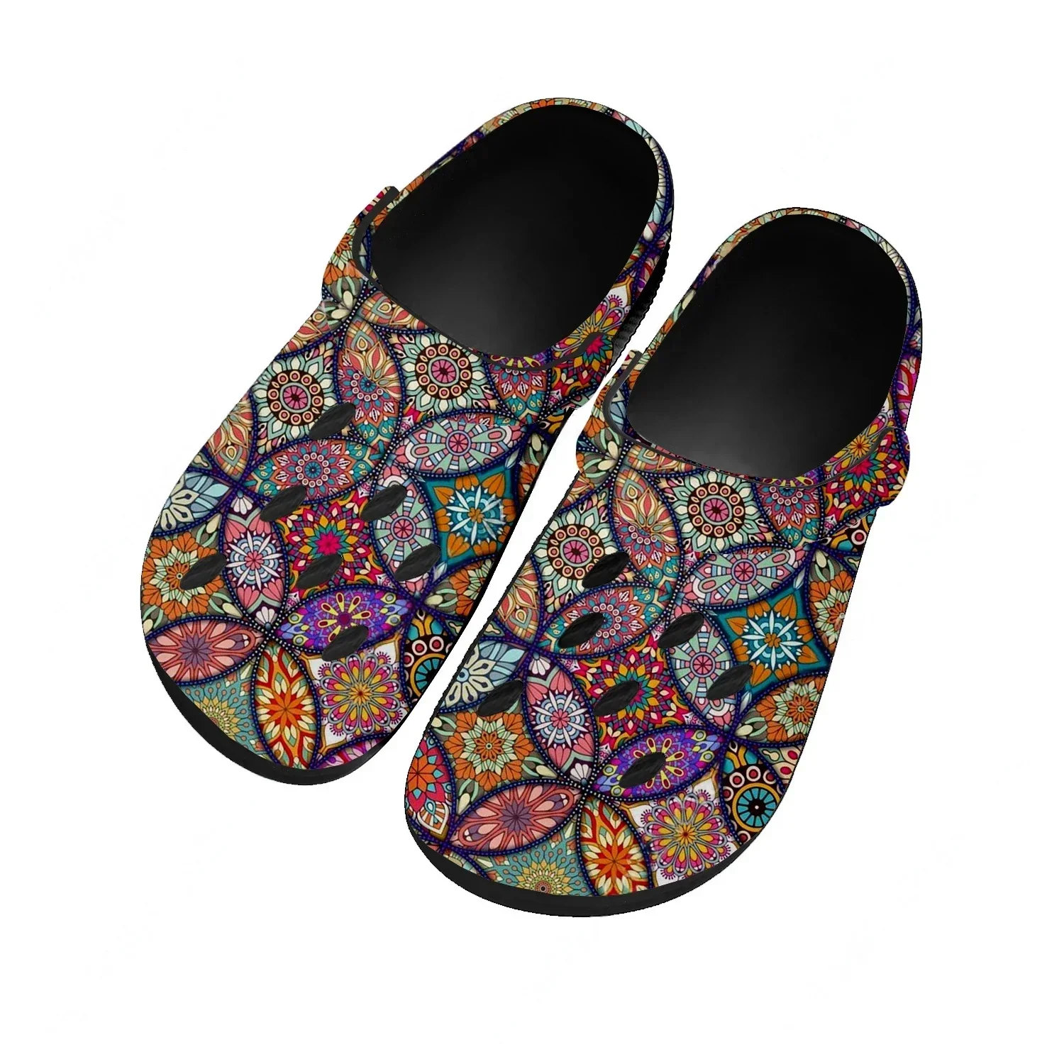 Bohemia Mandala Geometric Sandals Women Teenager Home Fashion Water Shoe Garden Breathable Comfort Beach Hole Slippers