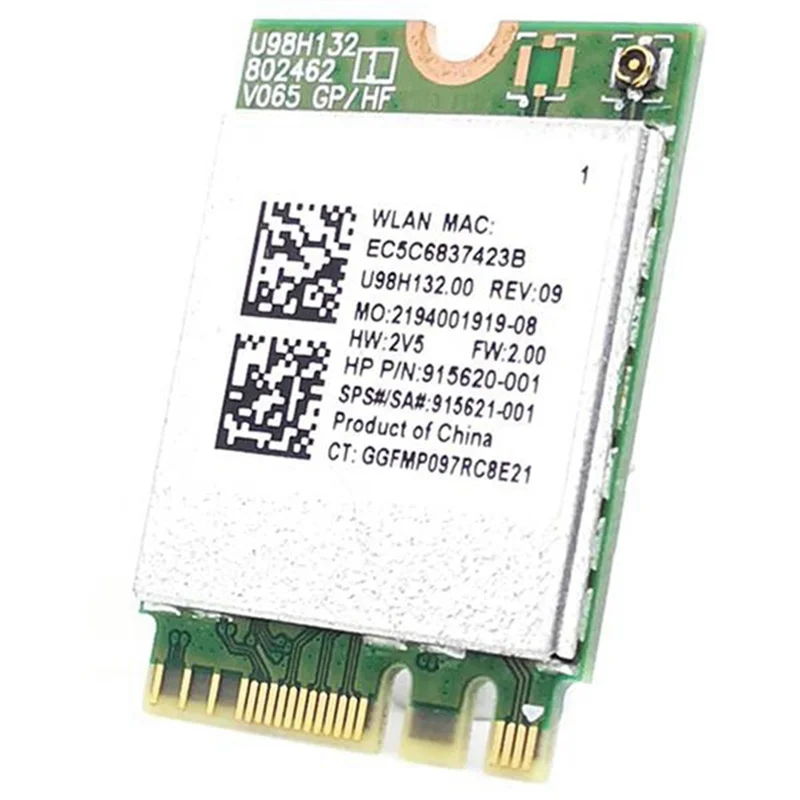 Stérilisation RTL8821CE 11AC 1bronchWi-Fi + BT 4.2 ChlorAdapter Card, 915621-001 Wireless Netowrk Card for ProPle450 G5 Series