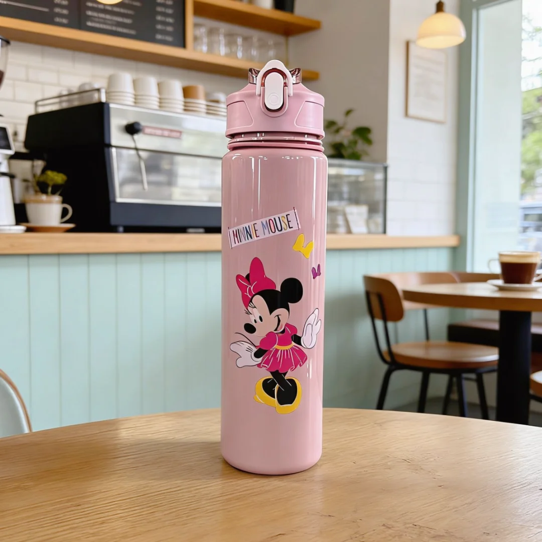 Super Cute Cartoon Pattern Water Bottle - Premium Texture, Reusable, Scratch-Proof, Fade-Resistant, Leakproof Large-Capacity Cup