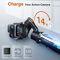 3 Axis Gimbal Stabilizer Compatible for GoPro 12/11/10/9/8 Go Pro Media Mod Compatible Gimble Anti-Shake IPX Waterproof