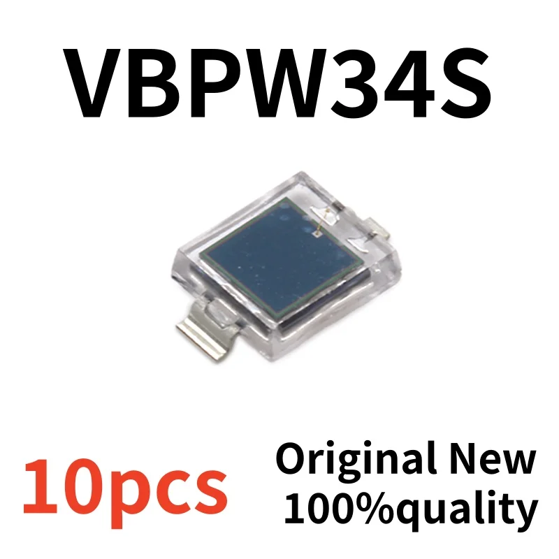 10PCS 100% Brand New Genuine VBPW34S Silicon PIN Photodiode Wavelength 940nm 430-1100nm SMD Half Angle ± 65°