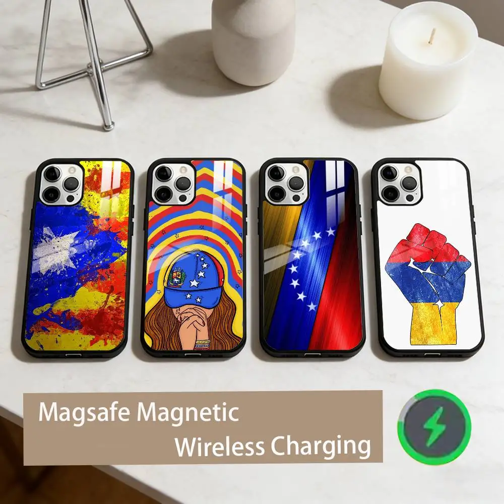 

Flag Of V-Venezuela Phone Case For iPhone17,16,15,14,13,12,11 Plus,Pro Max Magnetic For Magsafe Wireless Charging