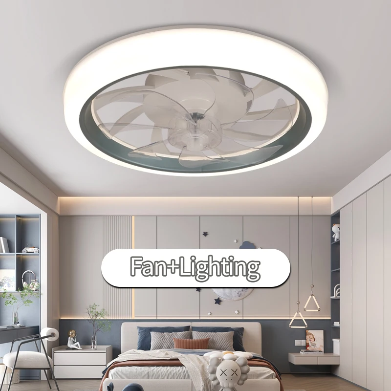 Ceiling with Illuminated Ceiling Fan, Remote Dimming, 6-speed Wind Speed, Timing Function, Silent DC Motor, Bedroom/living Room