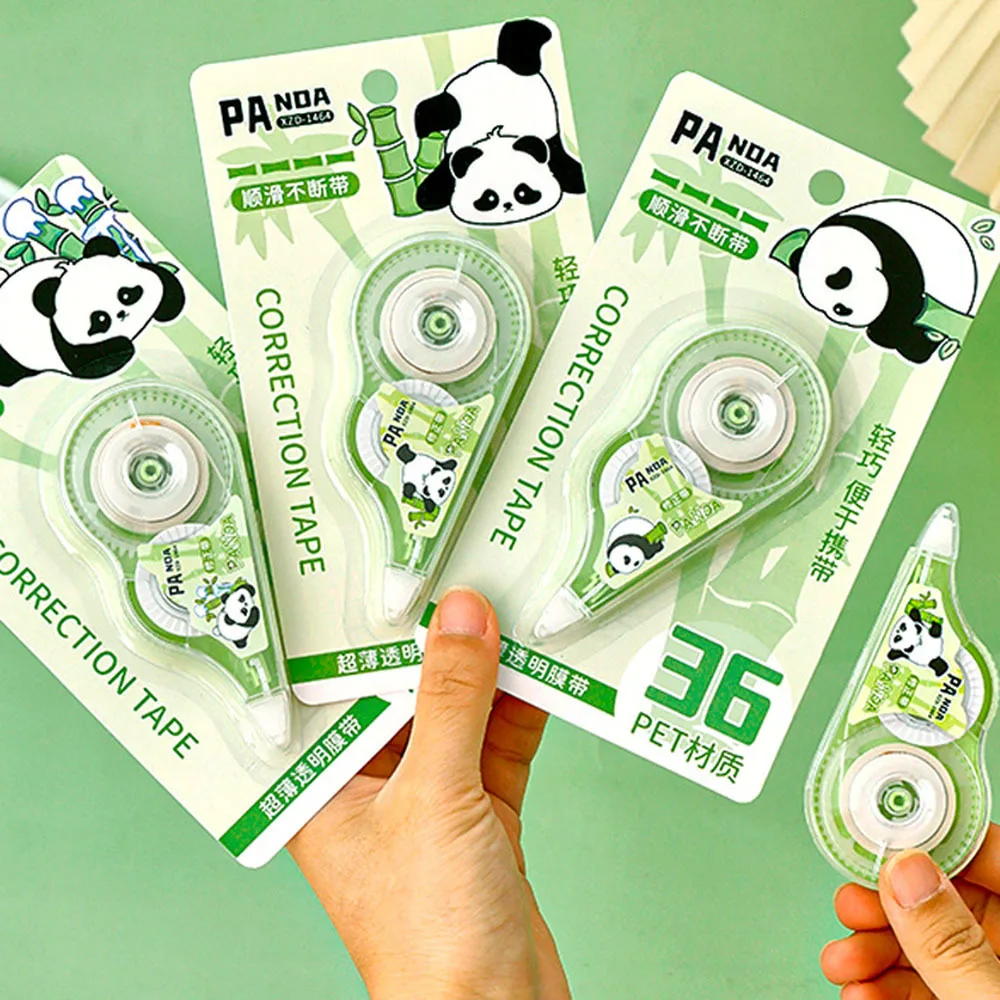 1 Pcs Lytwtw's Mini Cartoon Panda Large Capacity Correction Tape Tools School Office Corrector Stationery Sweet Supplies