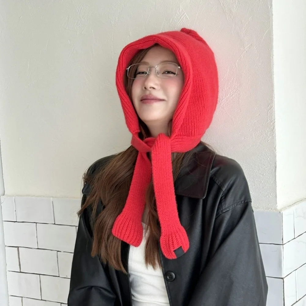 الكورية نمط بالاكلافا قبعة حماية الأذن لينة محبوك قبعات صغيرة رشاقته يندبروف Coldproof مقنعين قبعات كل مباراة