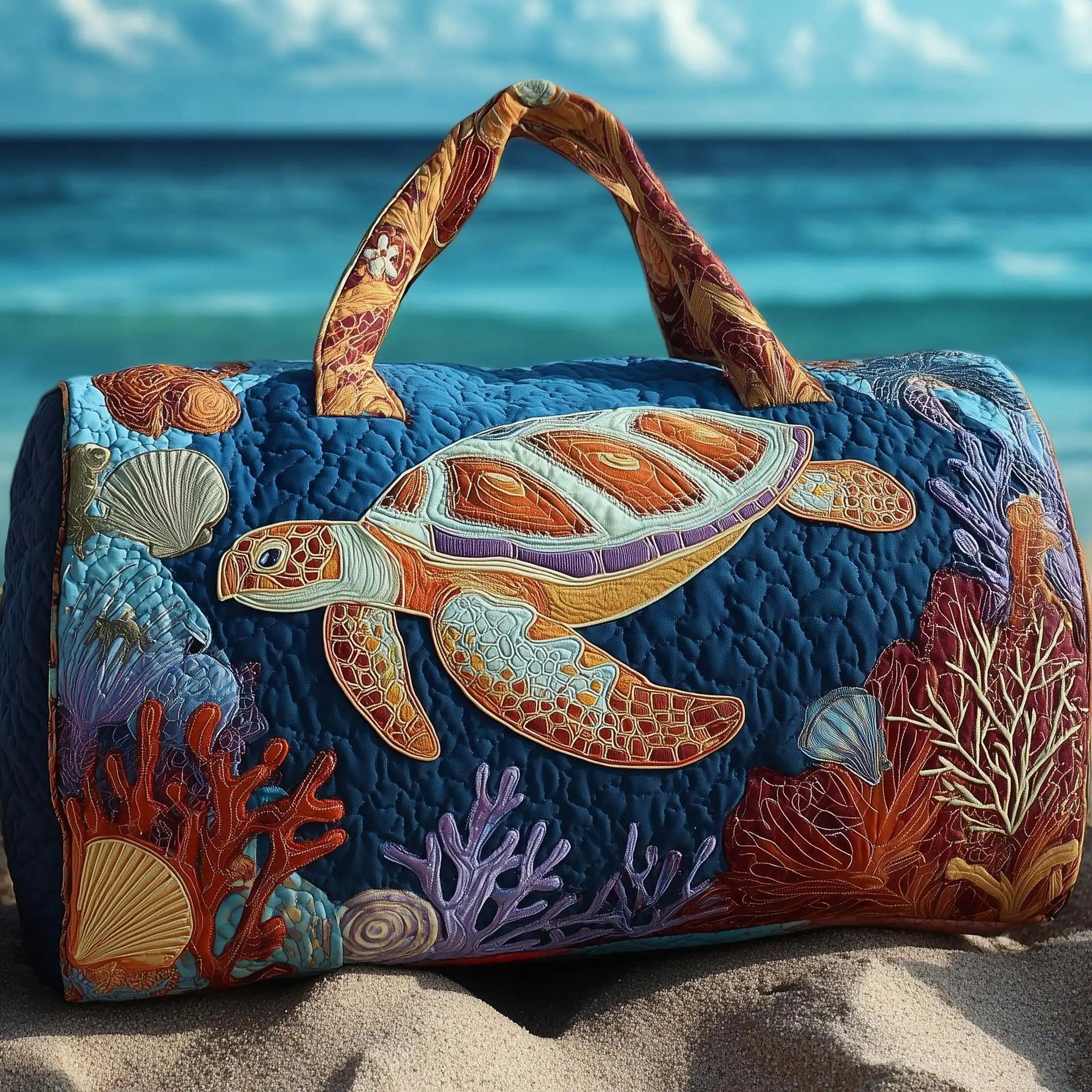 

High Quality Foldable Quilted Gym Bag Floral Print Soft Travel Bag Large Capacity 3D Large Camping Bag Camping