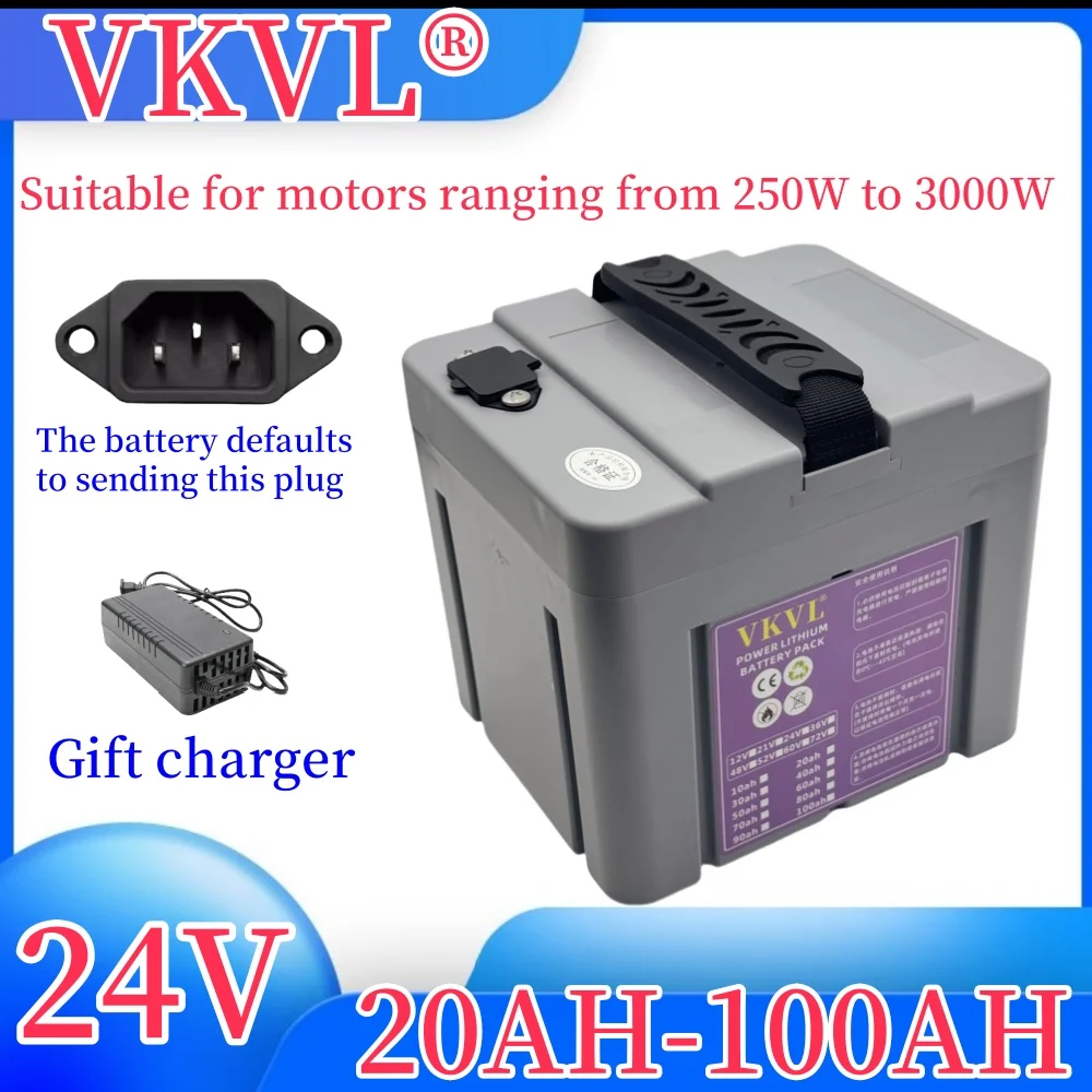 

Air fast transportation，24V100AH，Full capacity，Send within 24 hours，New 18650 lithium battery，Suitable for motors under 3000W