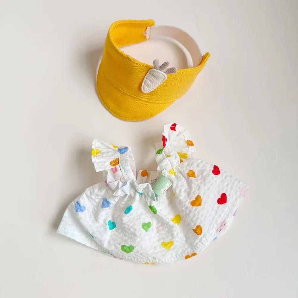 Ensemble de capuchons de jupe d'amour pour vêtements, petites résines jaunes mignonnes, points bouleversés, 15cm