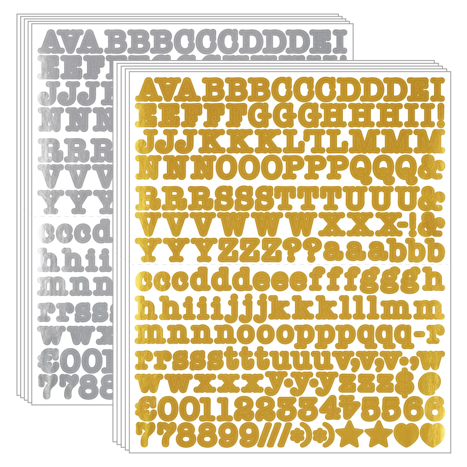 0.5 inch print style letter sticker bronzing diary hand account decorative card gift DIY retro letter sticker